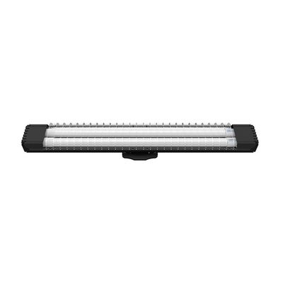 Luminária Lumifacil 70cm Aletada Com 2 Leds 3000k Taschibra Preto