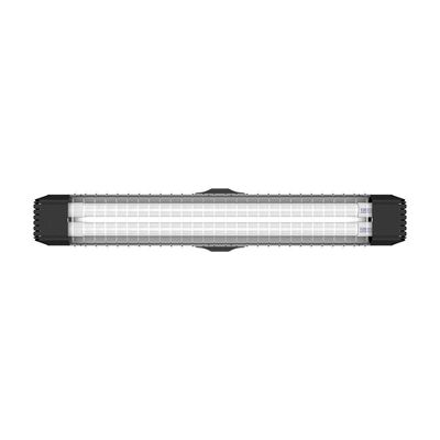 Luminária Lumifacil 70cm Aletada Com 2 Leds 3000k Taschibra Preto