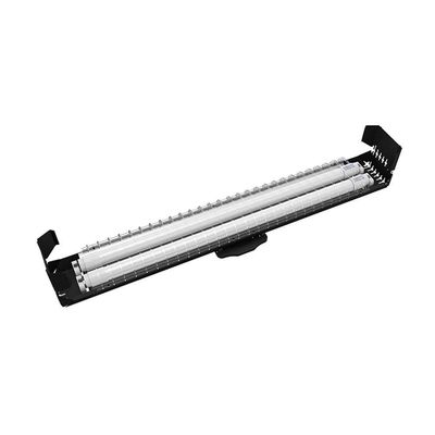 Luminária Lumifacil 70cm Aletada Com 2 Leds 3000k Taschibra Preto