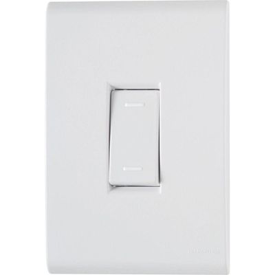 Conjunto 4x2 Com 1 Interruptor Paralelo Tramontina Liz 10 A 250 V Branco Tramontina