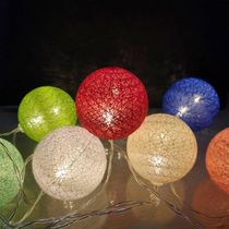 Cordão Decorativo Led Enfeite Luminoso 10 Esferas Coloridas Taschibra