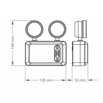 Luminária Emergência Bloco Autônomo Taschibra Farol 250 Lumens Bivolt
