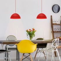 Lustre Pendente Taschibra Td 821f Médio E27 Bivolt Vermelho Fosco