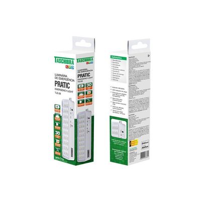Luminária De Emergência Led Pratic Tle 06 - Taschibra Branco