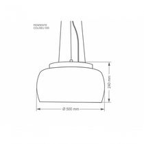 Lustre Pendente Coliseu 500 Cromado E27 Bivolt Taschibra