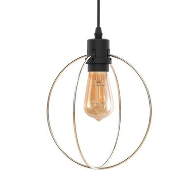 Lustre Pendente Taschibra Aramado Circle Dourado E27 Bivolt