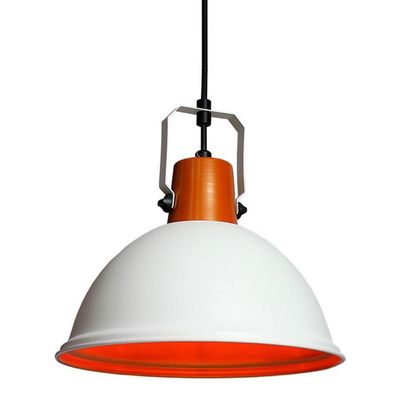 Lustre Pendente Taschibra Factory Cúpula G E27 Bivolt Branco Fosco