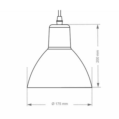 Lustre Pendente Taschibra Cúpula Td 622 E27 Bivolt Marrom Fosco