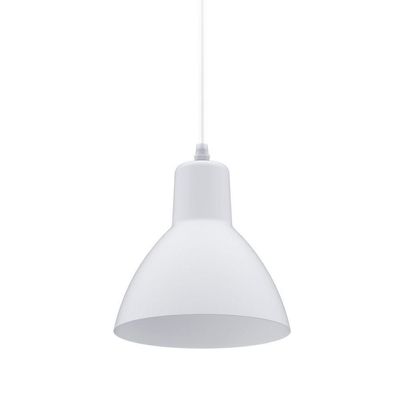Lustre Pendente Taschibra Cúpula Td 622 E27 Bivolt Branco Fosco