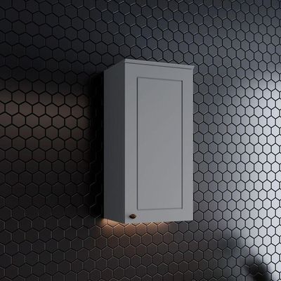 Armário Aéreo De Cozinha 40 Cm 1 Porta Americana Henn Cinza