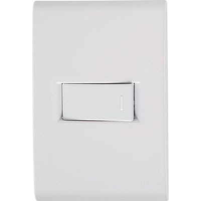 Conjunto 4x2 Com 1 Interruptor Simples Horizontal Tramontina Liz 10 A 250 V Branco Tramontina