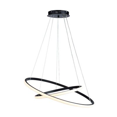 Lustre Pendente Taschibra Design Montreal 25w Led 40cm Luz Quente 3000k Bivolt Preto