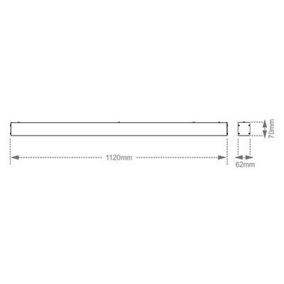 Lustre Pendente Taschibra Vetor Linear Led 20w Bivolt Preta 4000k Luz Neutra