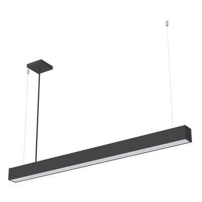 Lustre Pendente Taschibra Vetor Linear Led 20w Bivolt Preta 4000k Luz Neutra