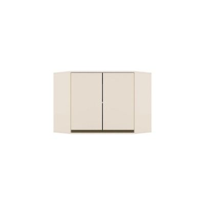 Armário Aéreo De Cozinha Canto Oblíquo 2 Portas Connect Henn Off White