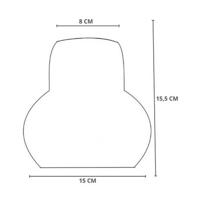 Vidro De Reposição Taschibra Pendente Lustre Verona Transparente Leitoso