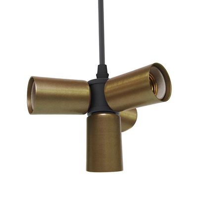 Lustre Pendente Nick Ouro Para 4 Lâmpadas Bivolt Taschibra
