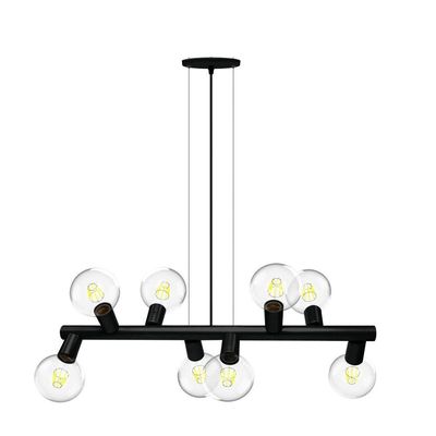 Lustre Pendente Taschibra Amora Preto Para 8 Lâmpadas E27 Bivolt