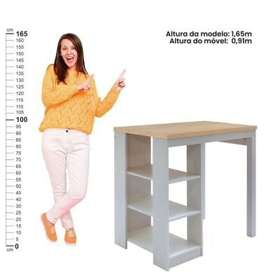Bancada Cozinha Gourmet Ditália 3 Prateleiras Cd-1022 Cinza