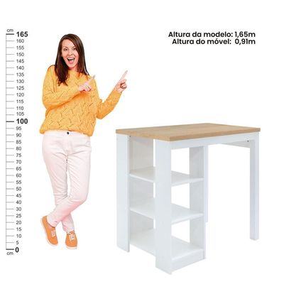 Bancada Cozinha Gourmet Ditália 3 Prateleiras Cd-1022 Branco