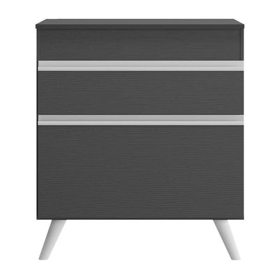 Balcão Cozinha Para Cooktop 70cm 1 Porta 1 Gaveta Veneza Multimóveis V3706 Preto/branco Preto/branco