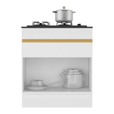 Balcão Cozinha para Cooktop 70cm 1 Porta Multimóveis Branco
