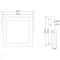 Plafon Led Tramontina Quadrado De Embutir Slim 1500 Lm 18 W Bivolt 4000 K Luz Neutra Tramontina