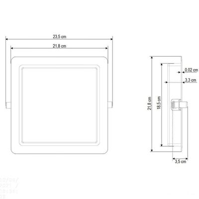 Plafon Led Tramontina Quadrado De Embutir Slim 1500 Lm 18 W Bivolt 4000 K Luz Neutra Tramontina