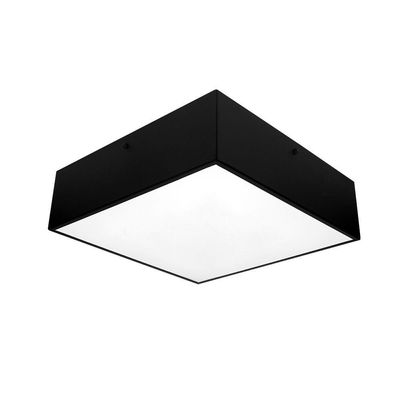 Plafon Taschibra Quadra Quadrado 4xe27 Bivolt Preto