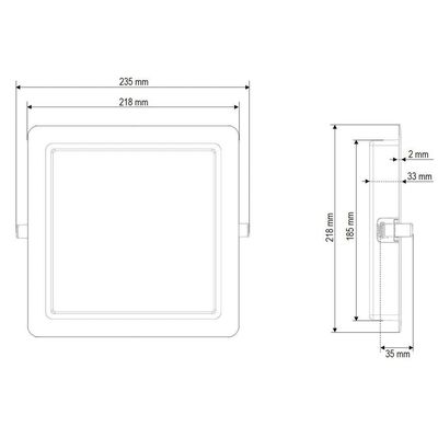 Plafon Led Tramontina Quadrado De Embutir Slim 1500 Lm 18 W Bivolt 3000 K Luz Amarela Tramontina