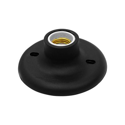 Plafon Taschibra Porcelana Redondo E27 Bivolt Preto