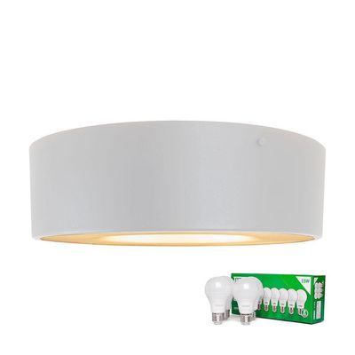 Plafon Taschibra Sushi Redondo Com 4 Lâmpadas 3000k Bivolt Branco