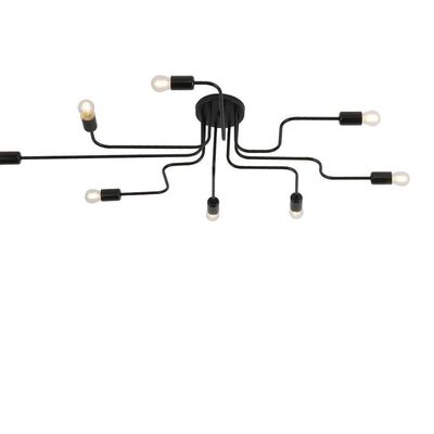Plafon Taschibra Cronos Preto Para 8 Lâmpadas E27 Bivolt