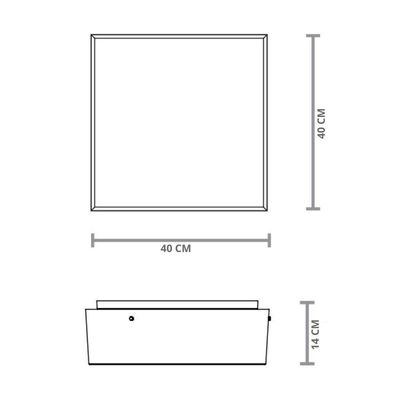 Plafon Taschibra Quadra Quadrado 4xe27 Bivolt Branco