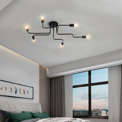 Plafon Taschibra Cronos Preto Para 6 Lâmpadas E27 Bivolt