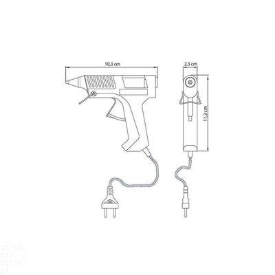 Pistola Elétrica Para Cola Quente 10-12 W Tramontina Com Corpo Injetado Tramontina