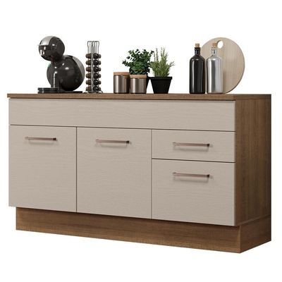 Balcão Gabinete De Pia 150 Cm 2 Gavetas (com Tampo) Madesa