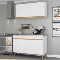 Cozinha Compacta 2 Peças Com Armário E Balcão Branca
