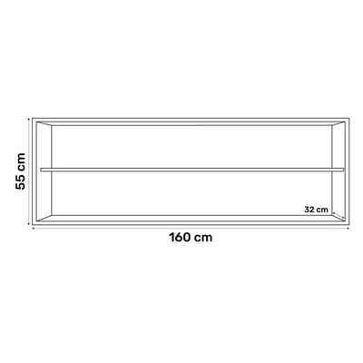 Armário De Cozinha Aéreo Andréia 160Cm 4 Portas Preto