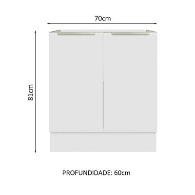 Balcão Madesa 70 Cm 2 Portas - Veludo Sem Tampo Veludo