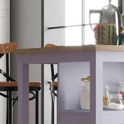 Bancada Gourmet Ilha Cozinha Ditália 2 Prat. Cinza Cd-1019