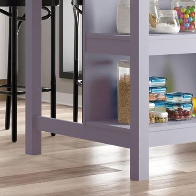 Bancada Gourmet Ilha Cozinha Ditália 2 Prat. Cinza Cd-1019