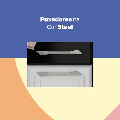 Balcão Gabinete Cozinha Aço Topázio Com Tampo