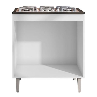 Balcão Gabinete Pia 120Cm E Armário Para Cooktop Branco