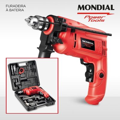 Kit Oficina Mondial Tools Nffi-07m Furadeira-220v-vermelho 110v