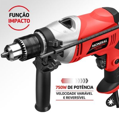 Furadeira De Impacto Mondial Power Tools Ffi-05-127v-vermelho 110v