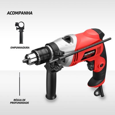 Furadeira De Impacto Mondial Power Tools Ffi-05-127v-vermelho 110v