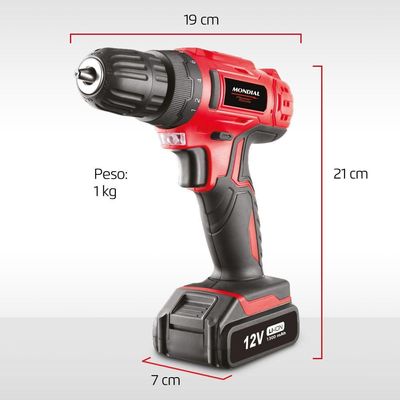 Parafusadeira E Furadeira Mondial Power Tools Fpf-06M Parafusadeira E Furadeira Fpf-06M Bivolt .