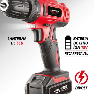 Parafusadeira E Furadeira Mondial Power Tools Fpf-06M Parafusadeira E Furadeira Fpf-06M Bivolt .