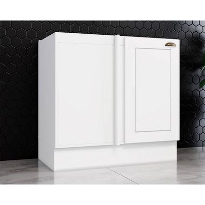 Gabinete De Cozinha Modulado Balcão Canto Reto Americana C/ 1 Porta S/ Tampo Branco - Henn